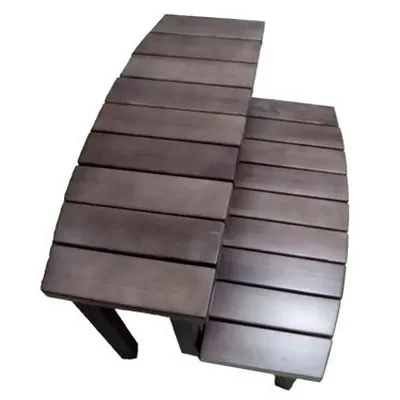 Ступени для Спа бассейна сложной дизайнерской формы натуральное дерево