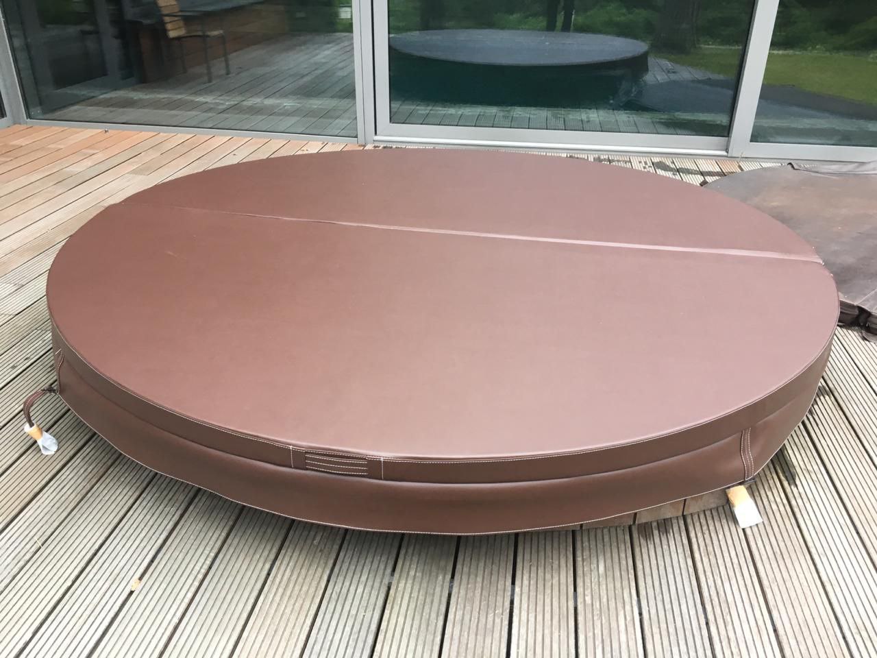 Круглая термокрышка для уличного джакузи и спа бассейна